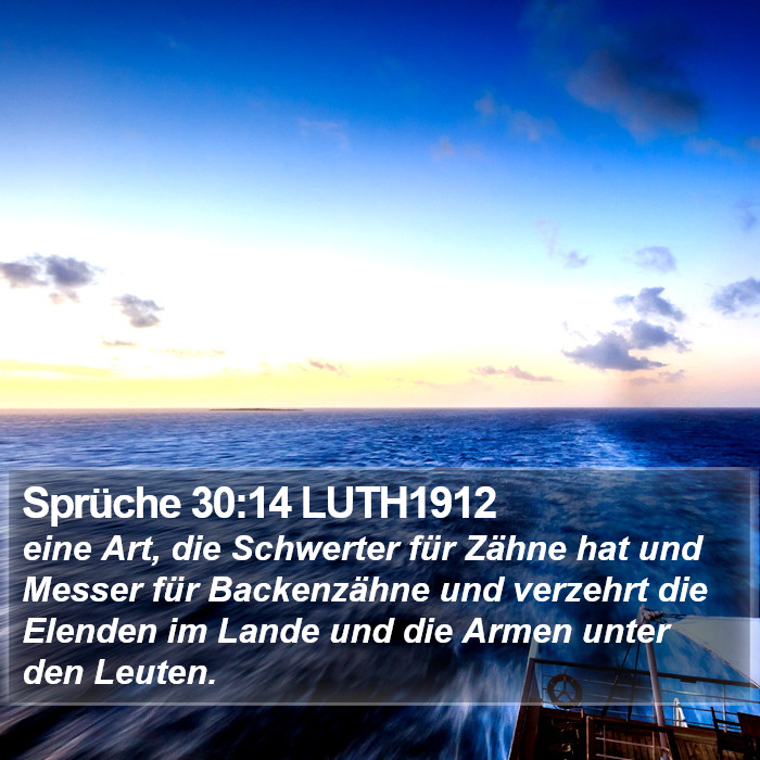 Sprüche 30:14 LUTH1912 Bible Study