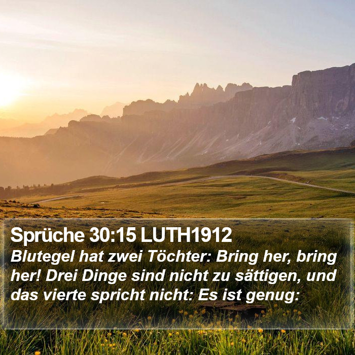 Sprüche 30:15 LUTH1912 Bible Study