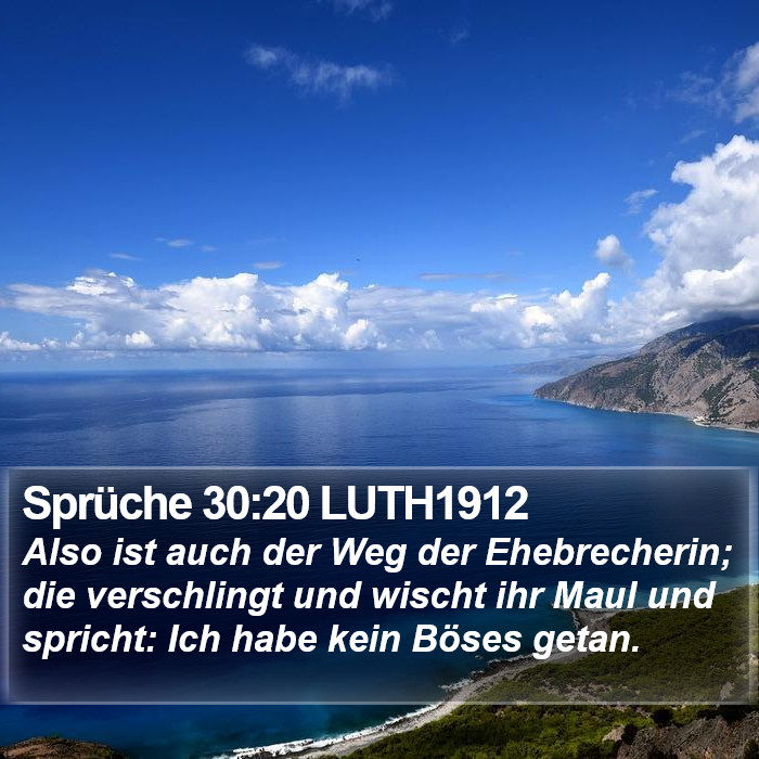 Sprüche 30:20 LUTH1912 Bible Study