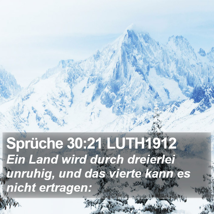 Sprüche 30:21 LUTH1912 Bible Study