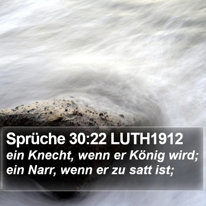 Sprüche 30:22 LUTH1912 Bible Study