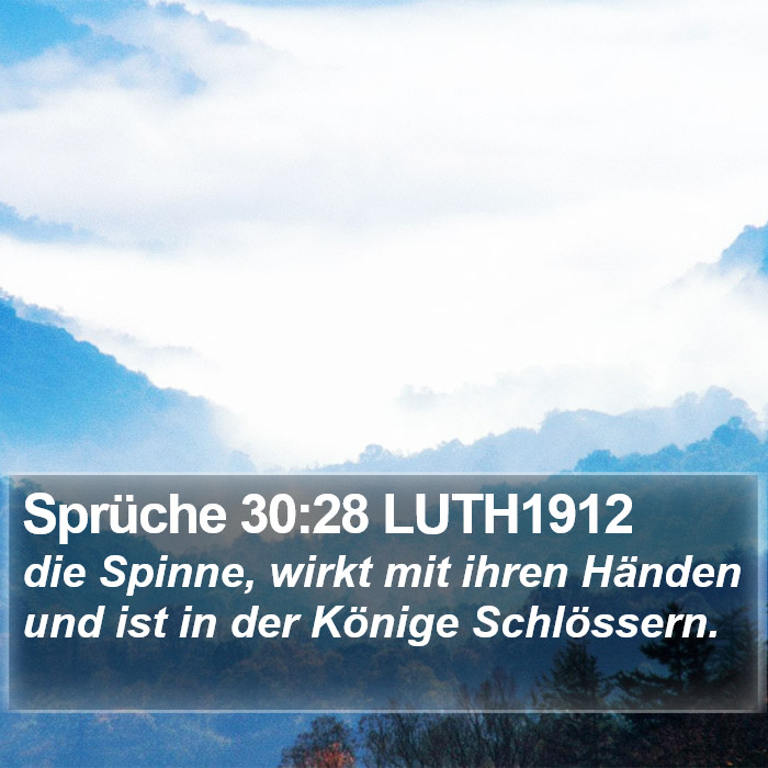 Sprüche 30:28 LUTH1912 Bible Study