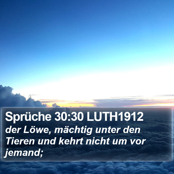 Sprüche 30:30 LUTH1912 Bible Study