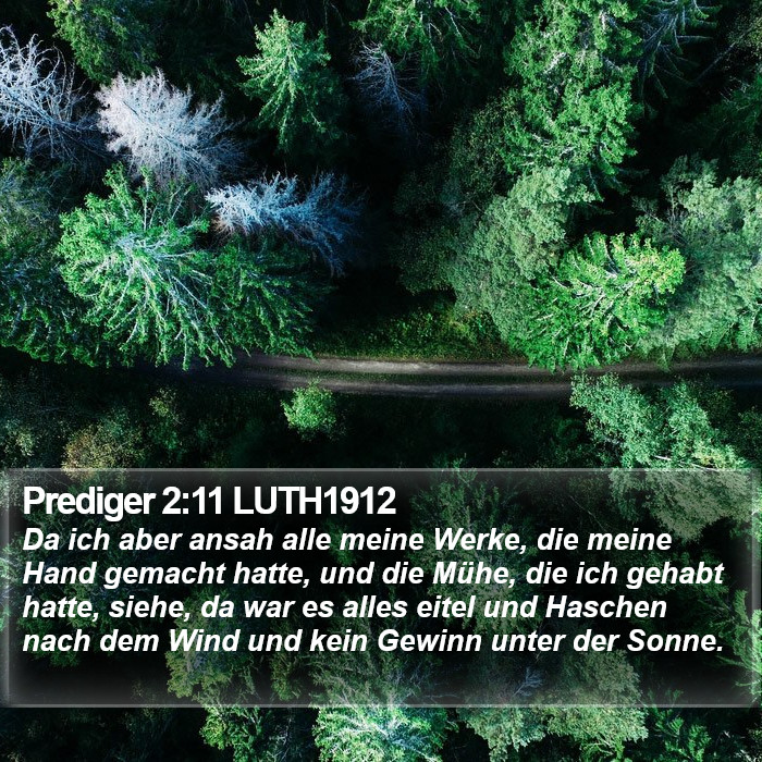 Prediger 2:11 LUTH1912 Bible Study