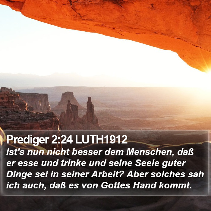 Prediger 2:24 LUTH1912 Bible Study