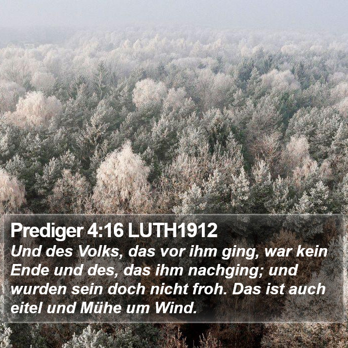 Prediger 4:16 LUTH1912 Bible Study