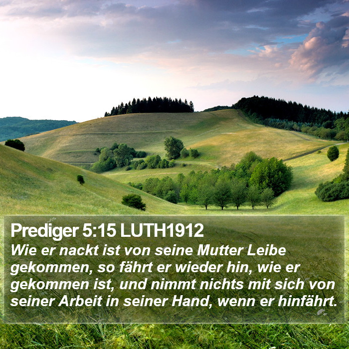 Prediger 5:15 LUTH1912 Bible Study