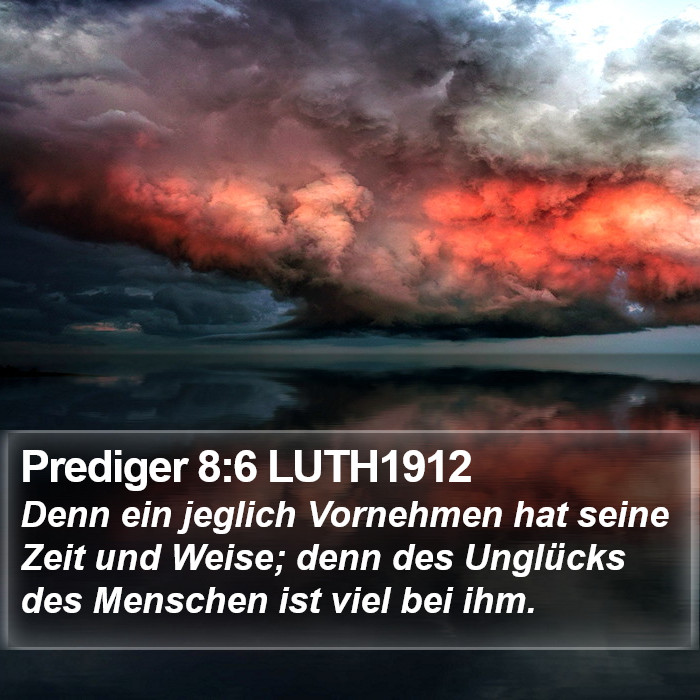 Prediger 8:6 LUTH1912 Bible Study