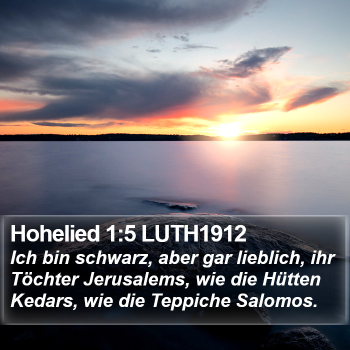 Hohelied 1:5 LUTH1912 Bible Study