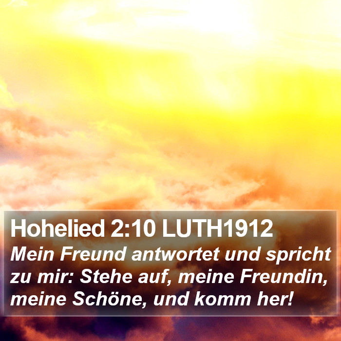 Hohelied 2:10 LUTH1912 Bible Study