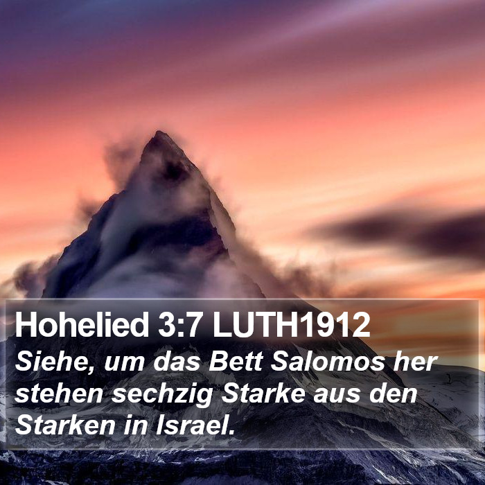 Hohelied 3:7 LUTH1912 Bible Study