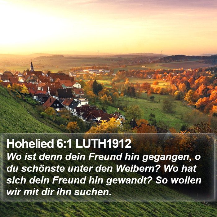 Hohelied 6:1 LUTH1912 Bible Study