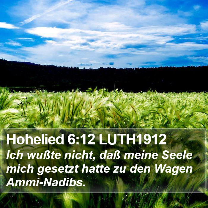 Hohelied 6:12 LUTH1912 Bible Study