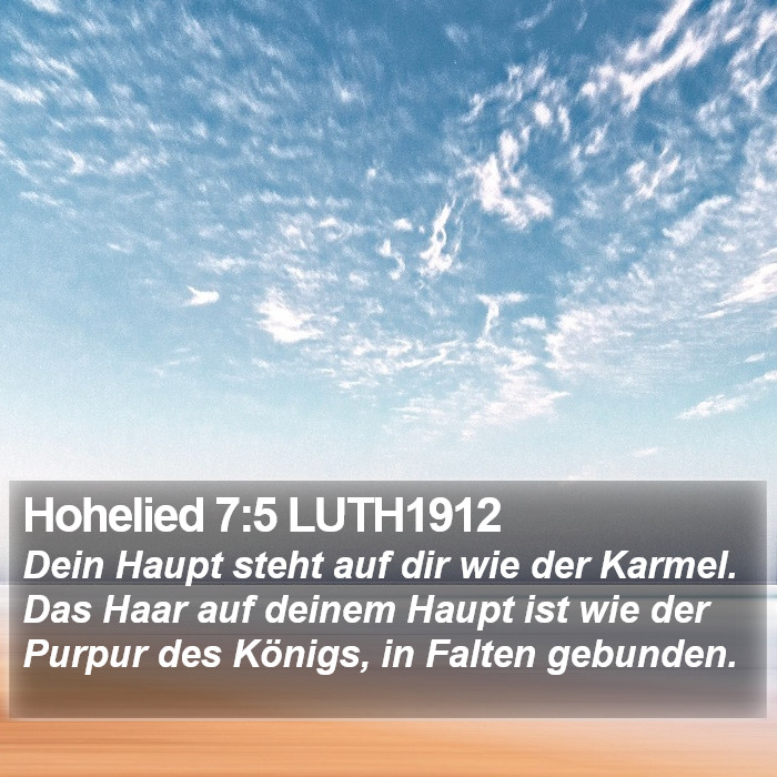 Hohelied 7:5 LUTH1912 Bible Study