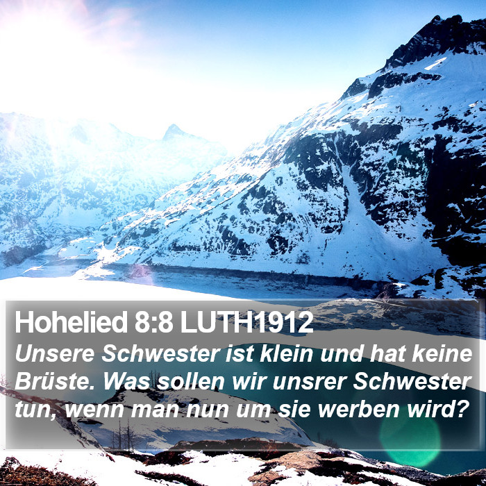 Hohelied 8:8 LUTH1912 Bible Study