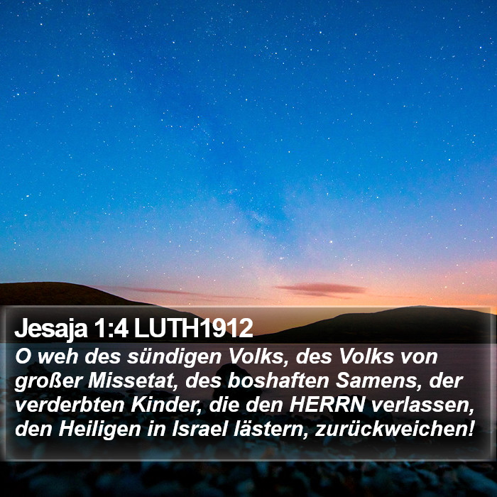 Jesaja 1:4 LUTH1912 Bible Study