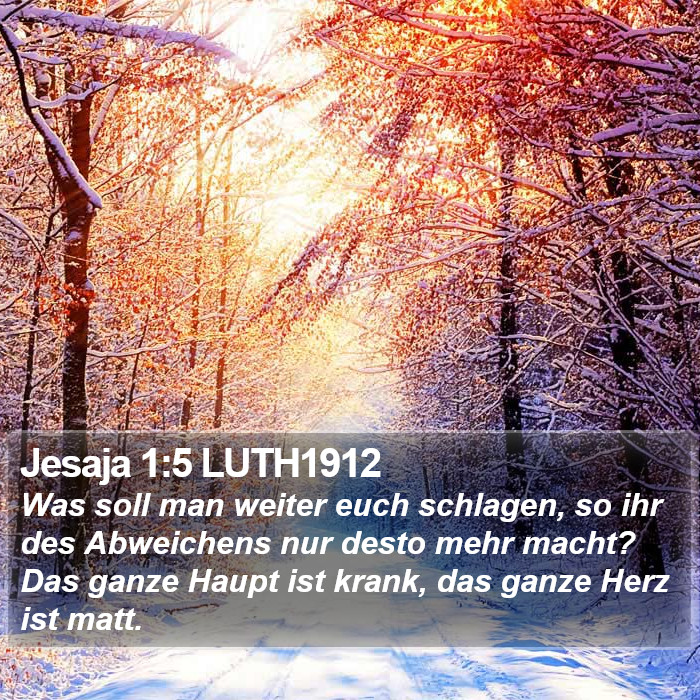 Jesaja 1:5 LUTH1912 Bible Study