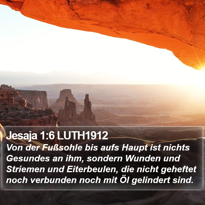 Jesaja 1:6 LUTH1912 Bible Study