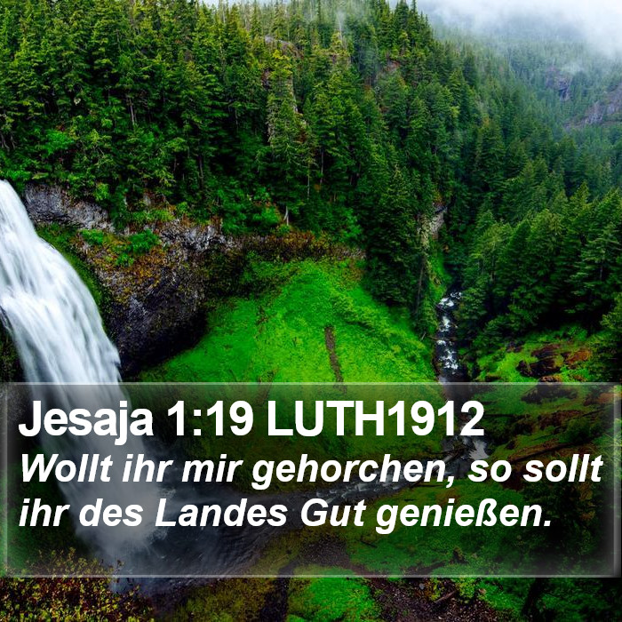 Jesaja 1:19 LUTH1912 Bible Study