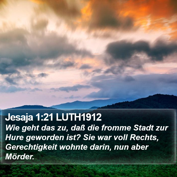 Jesaja 1:21 LUTH1912 Bible Study