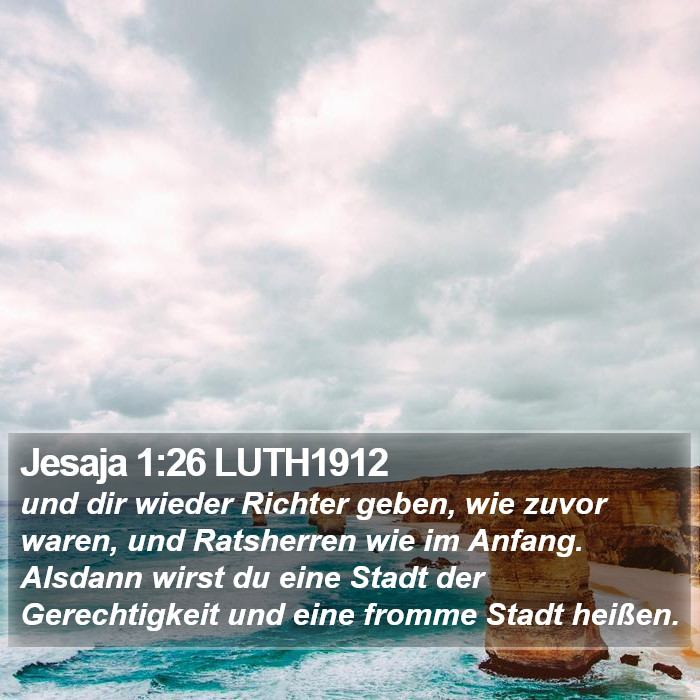 Jesaja 1:26 LUTH1912 Bible Study