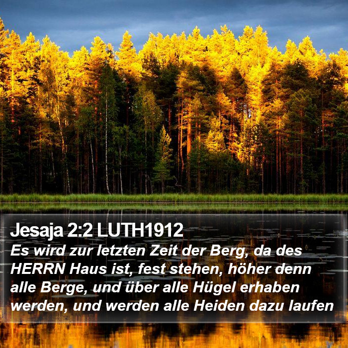 Jesaja 2:2 LUTH1912 Bible Study