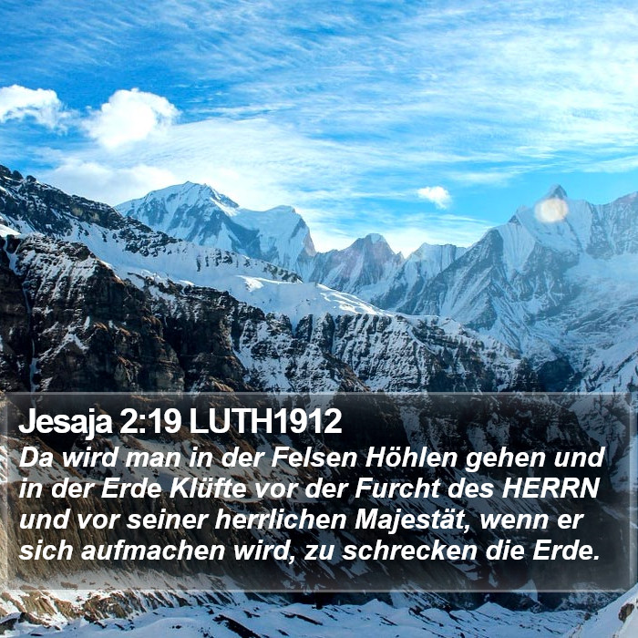 Jesaja 2:19 LUTH1912 Bible Study