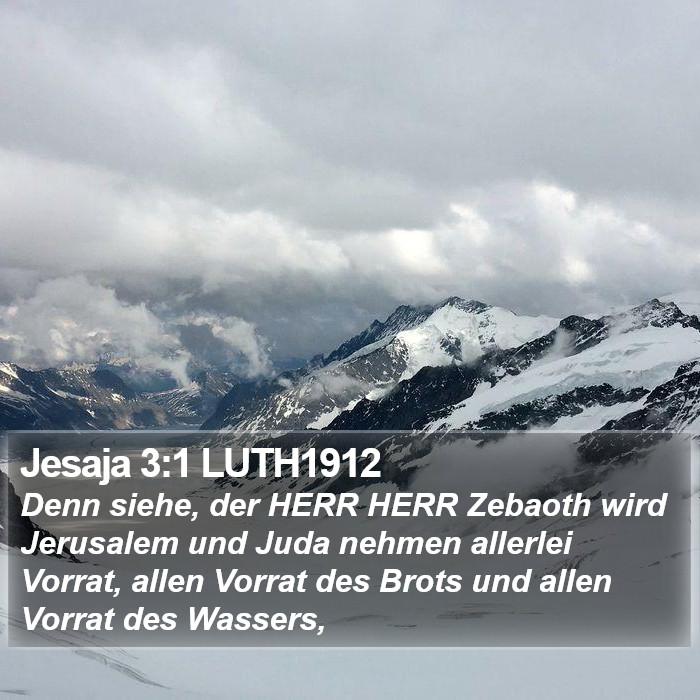 Jesaja 3:1 LUTH1912 Bible Study