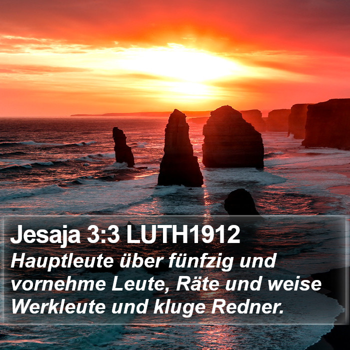 Jesaja 3:3 LUTH1912 Bible Study