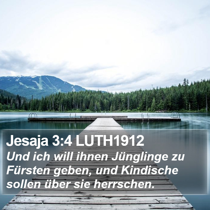 Jesaja 3:4 LUTH1912 Bible Study