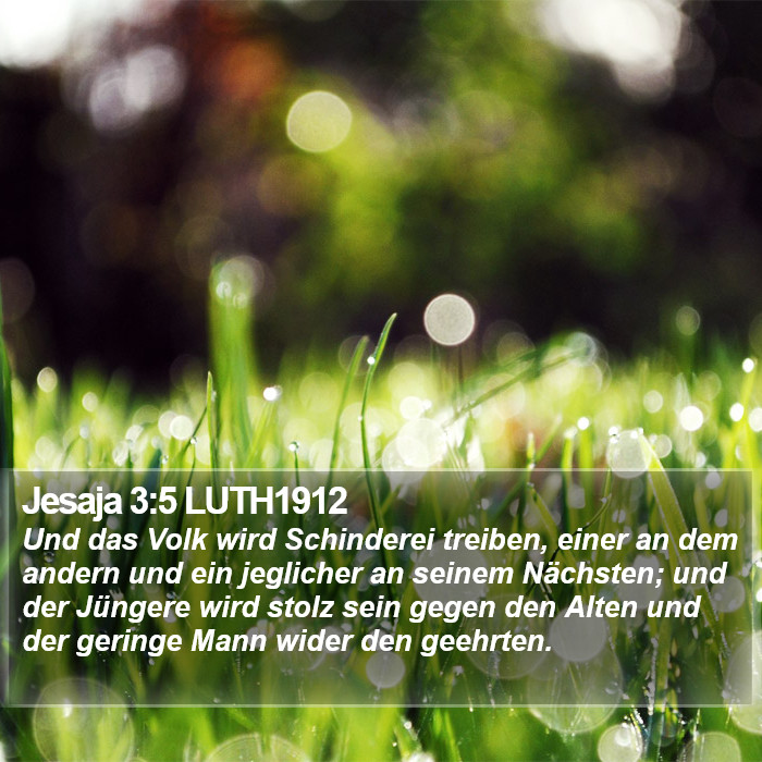 Jesaja 3:5 LUTH1912 Bible Study