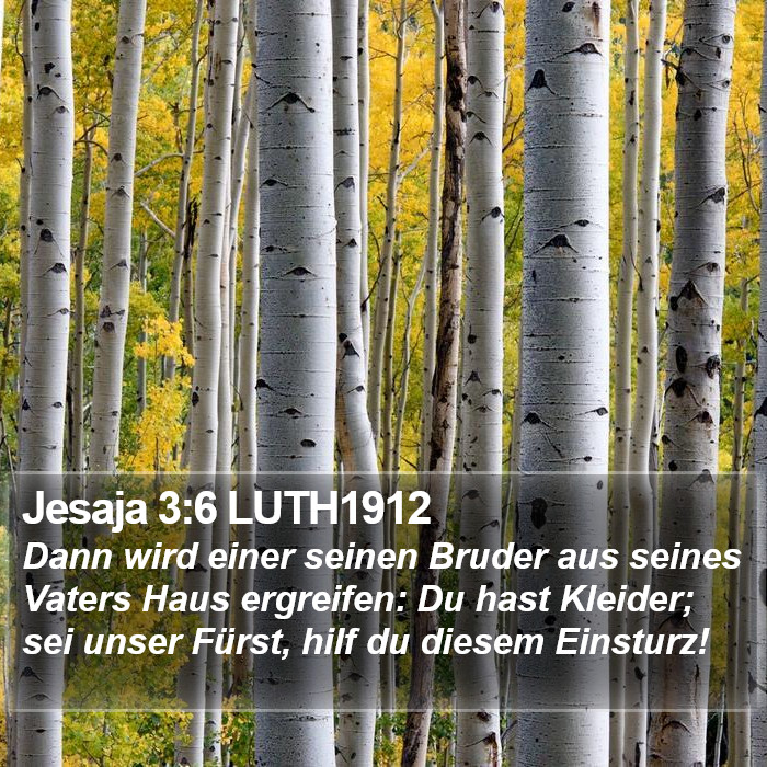 Jesaja 3:6 LUTH1912 Bible Study