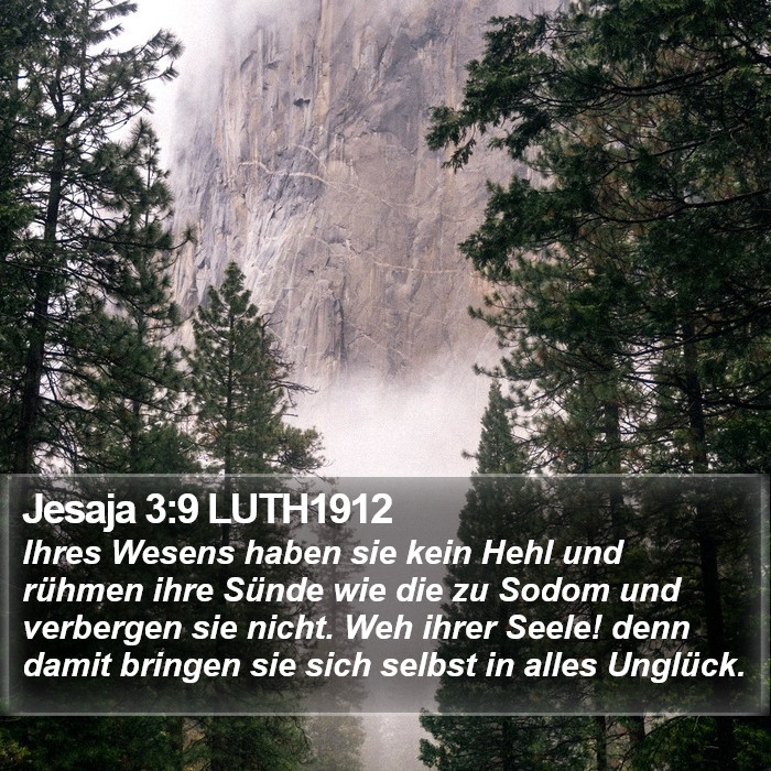 Jesaja 3:9 LUTH1912 Bible Study