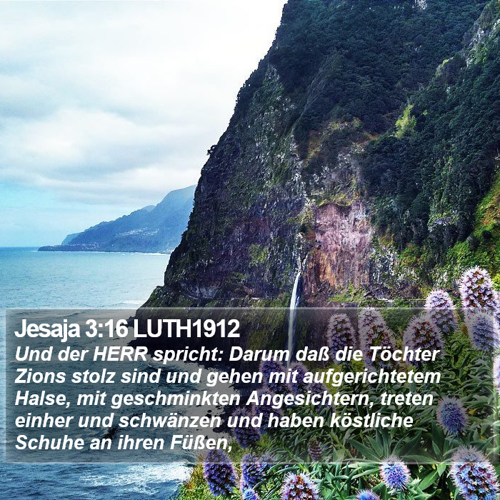 Jesaja 3:16 LUTH1912 Bible Study