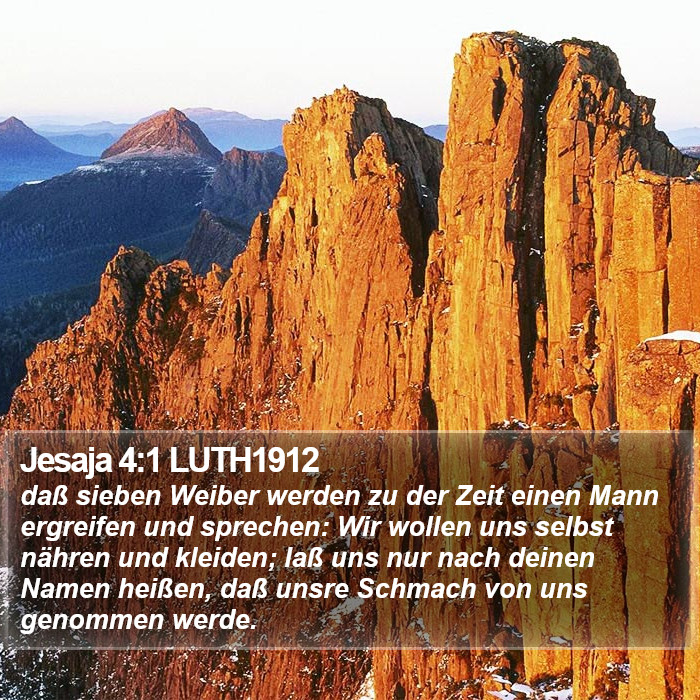 Jesaja 4:1 LUTH1912 Bible Study