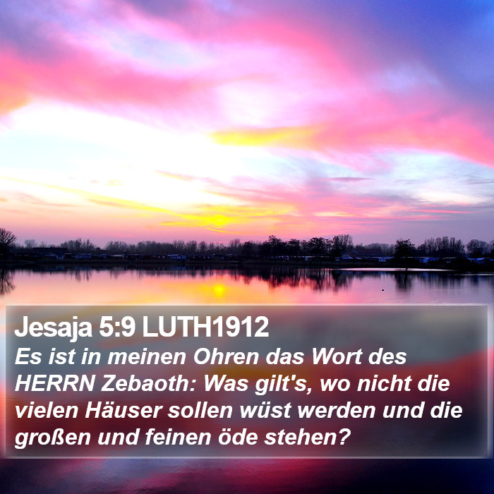 Jesaja 5:9 LUTH1912 Bible Study