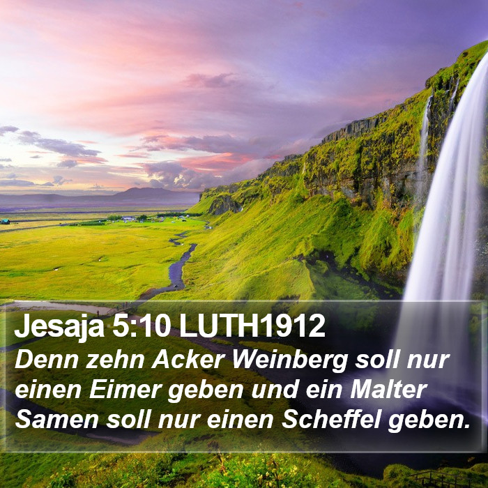 Jesaja 5:10 LUTH1912 Bible Study