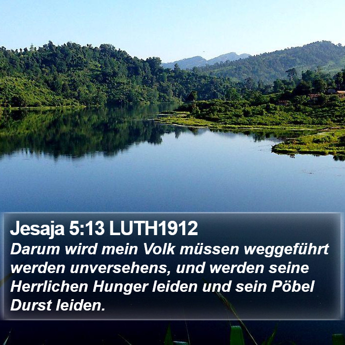 Jesaja 5:13 LUTH1912 Bible Study