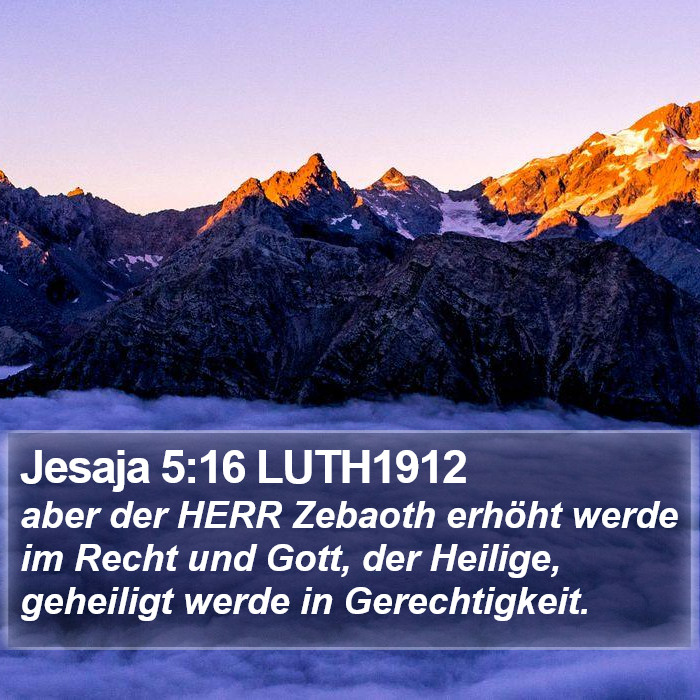 Jesaja 5:16 LUTH1912 Bible Study