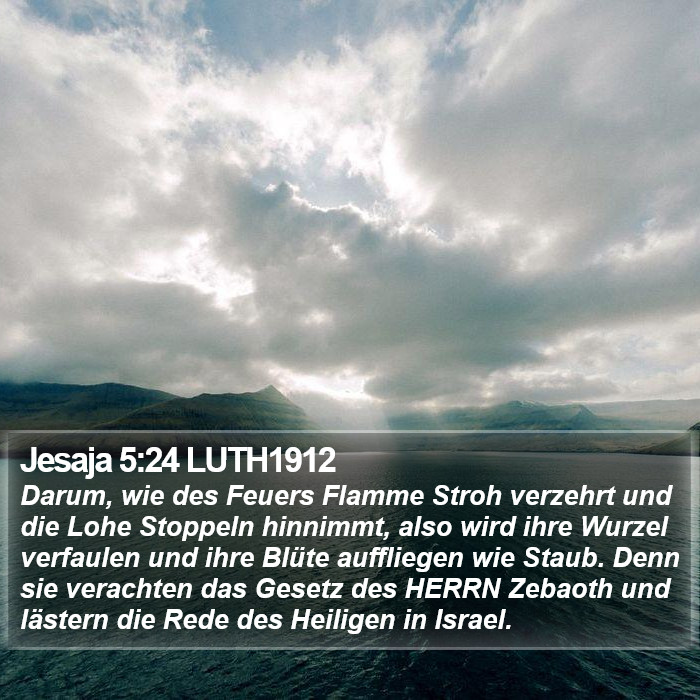 Jesaja 5:24 LUTH1912 Bible Study