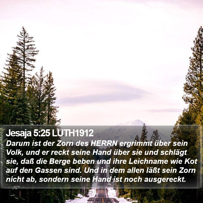 Jesaja 5:25 LUTH1912 Bible Study