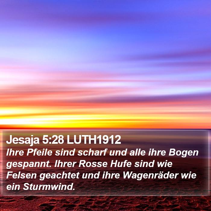 Jesaja 5:28 LUTH1912 Bible Study