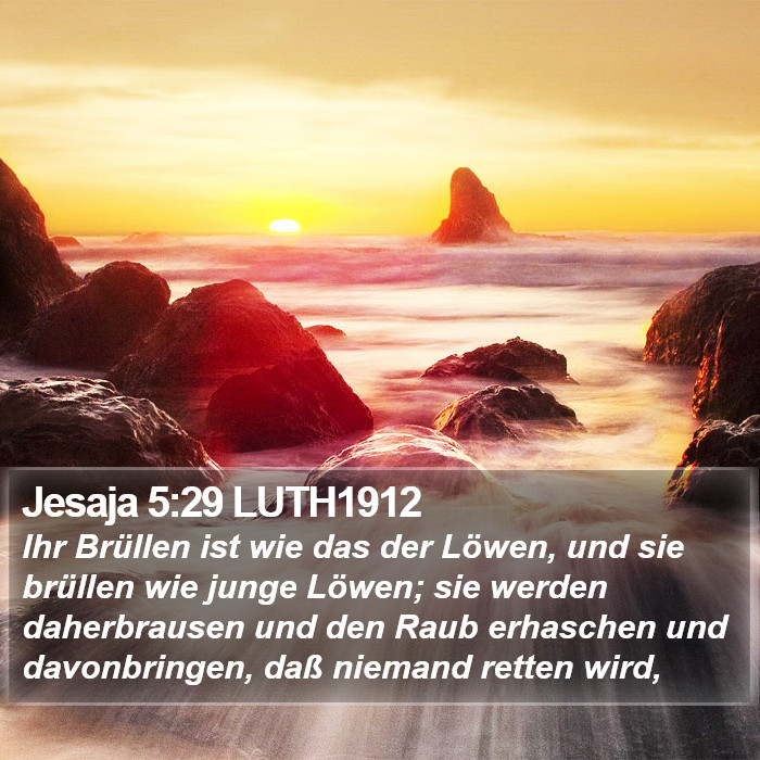 Jesaja 5:29 LUTH1912 Bible Study