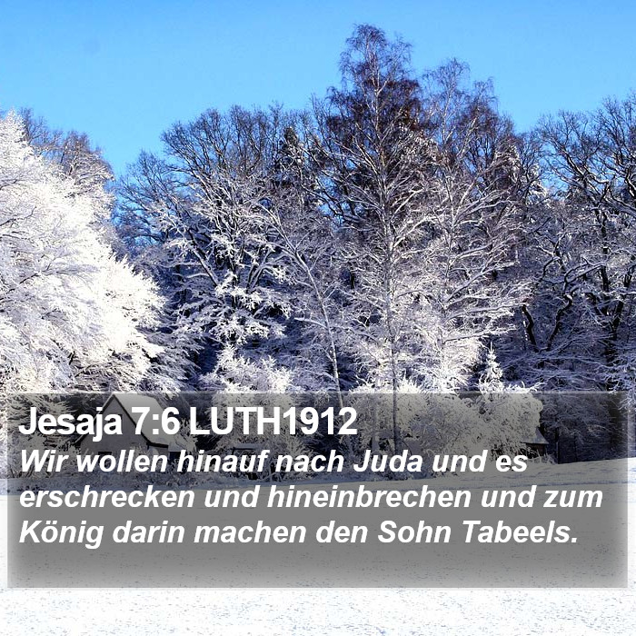 Jesaja 7:6 LUTH1912 Bible Study