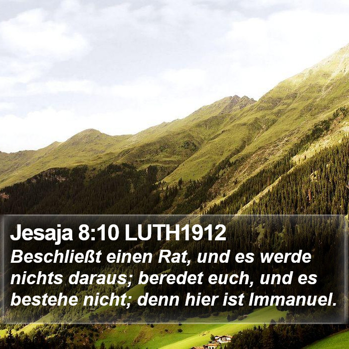 Jesaja 8:10 LUTH1912 Bible Study