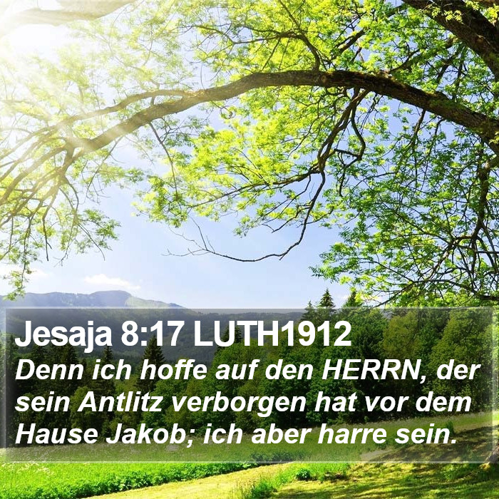 Jesaja 8:17 LUTH1912 Bible Study