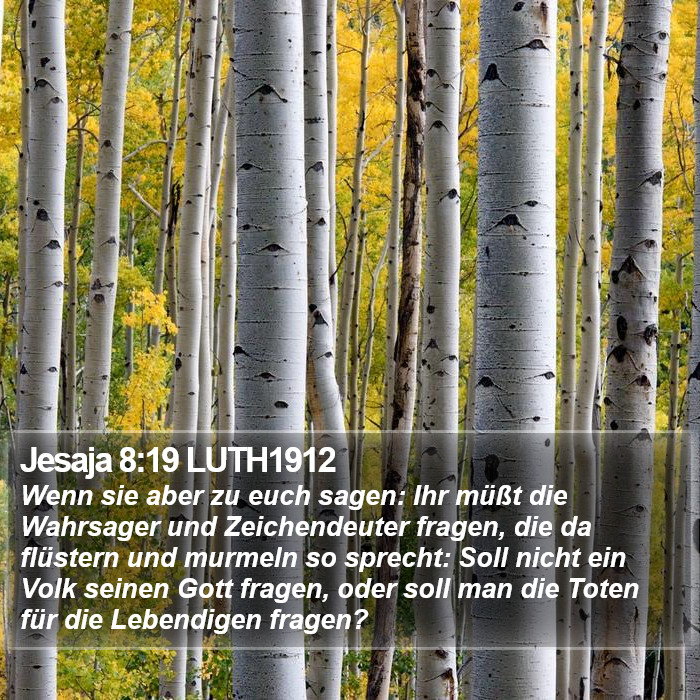 Jesaja 8:19 LUTH1912 Bible Study