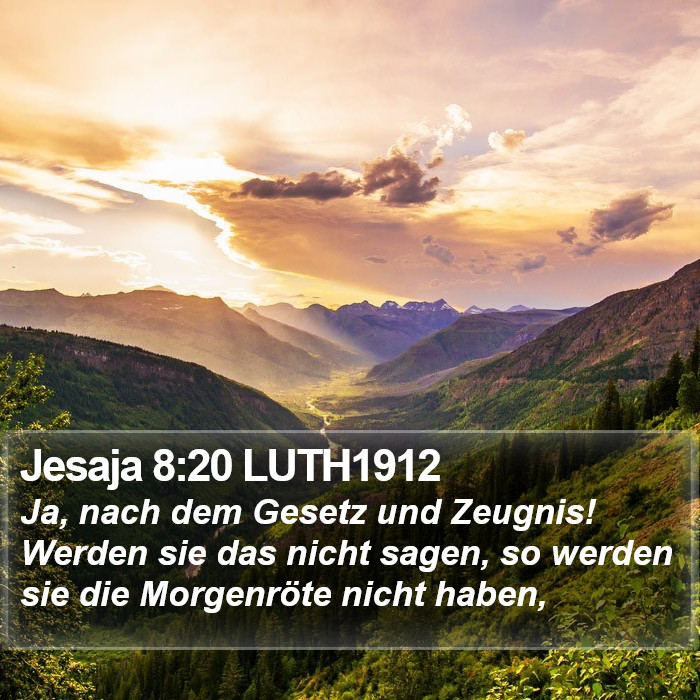 Jesaja 8:20 LUTH1912 Bible Study