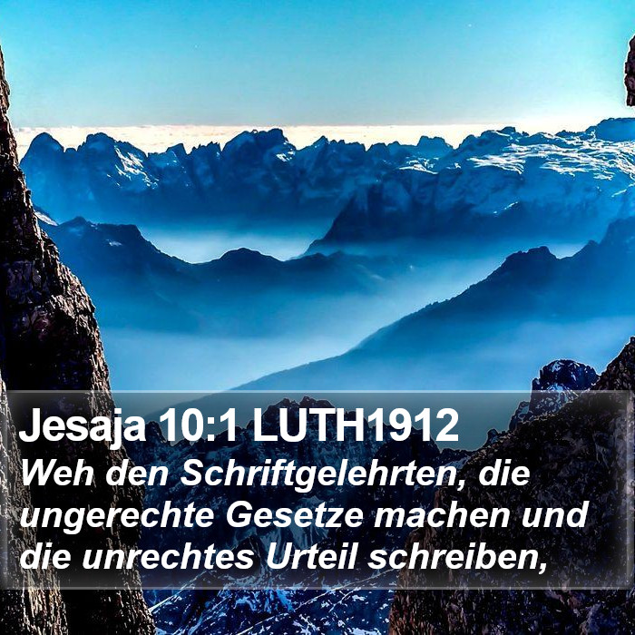 Jesaja 10:1 LUTH1912 Bible Study