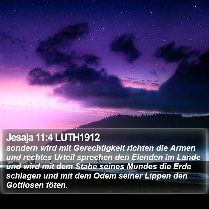 Jesaja 11:4 LUTH1912 Bible Study
